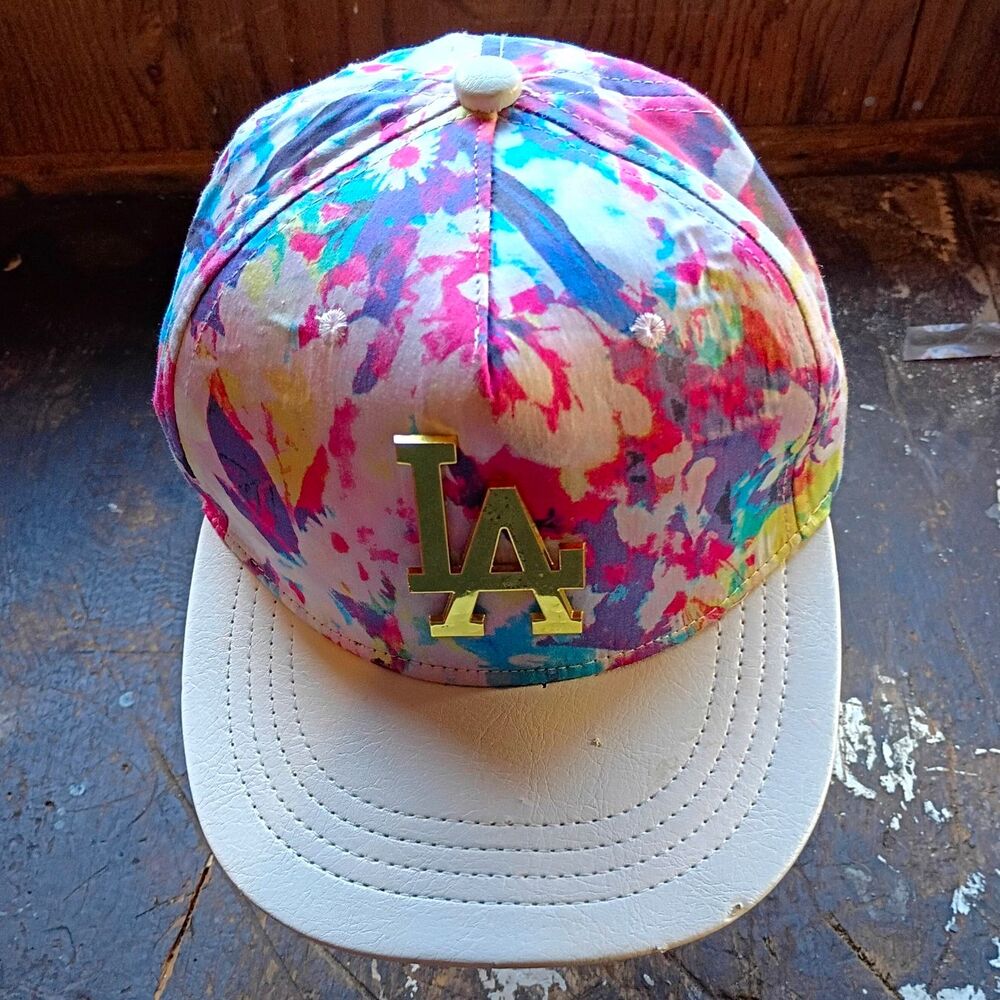 New Era Los Angeles Dodgers MLB Tie-Dye Snapback Cap Hat One Size Multi/White